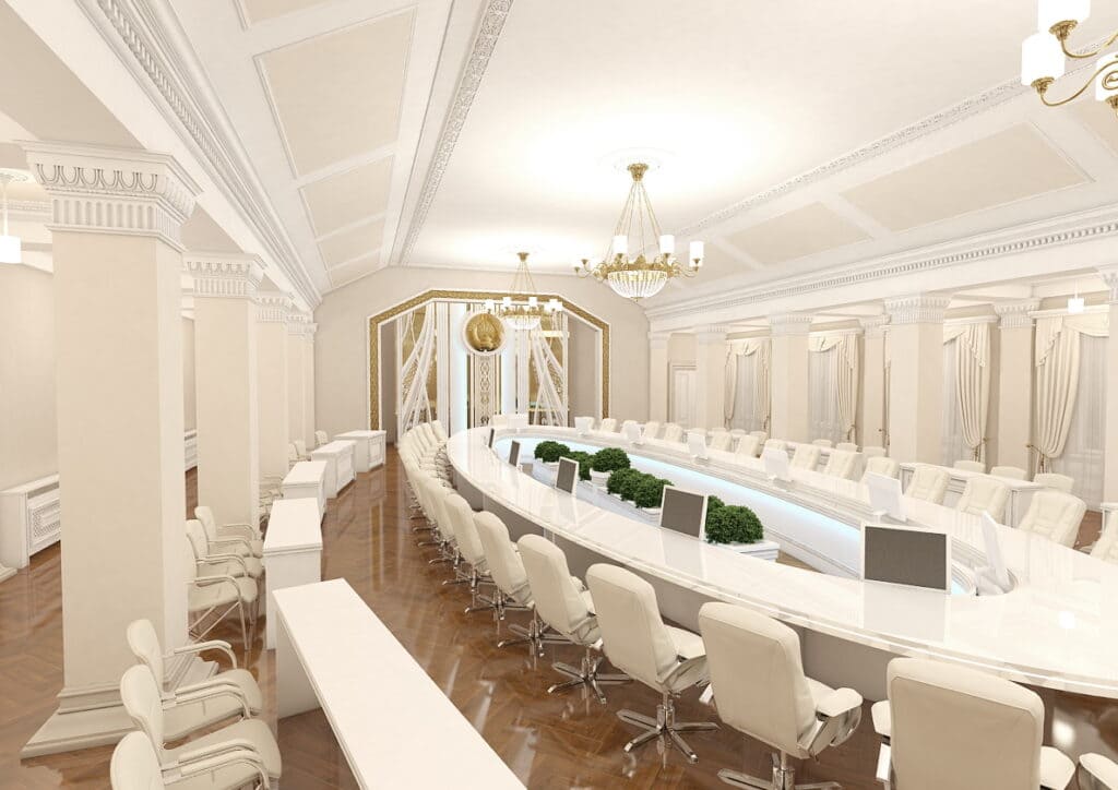 Дизайн-проекты залов заседаний и актовых залов​